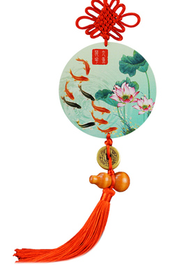 净秽荷花鲤鱼图卫生间荷花图大门对厕所厨房卧室九鱼锦鲤图挂件