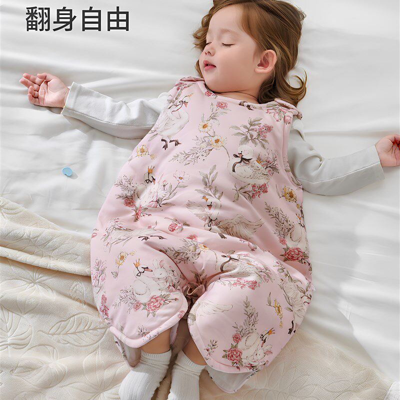婴儿睡袋春秋冬款羊毛恒温宝宝中大童背心式新生儿童防踢被子神器