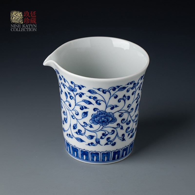 景德镇手绘陶瓷公道杯分茶器茶海功夫茶具中式匀杯青花瓷大号公杯
