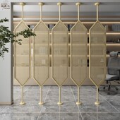 新中式 藤编屏风隔断实木旋转简约玄关客厅民宿酒店餐厅可定制玄关