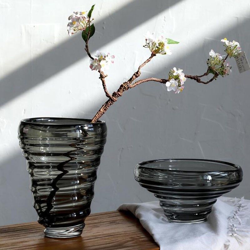 简约创意螺旋纹桌面玻璃插花瓶样板间客厅玄关家居饰品摆件设计师,家居饰品,花瓶,淘宝优惠券,粉丝福利购,淘宝优惠卷