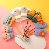 儿童手套秋冬季 保暖婴幼儿小童卡通恐龙男童女童宝宝婴儿加厚加绒