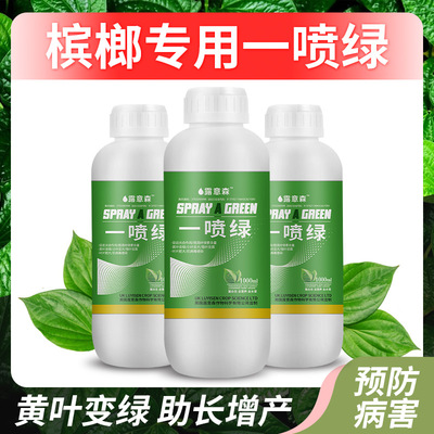 槟榔专用一喷绿氨基酸叶面肥营养液通用黄叶速绿防止黄叶绿萝月季