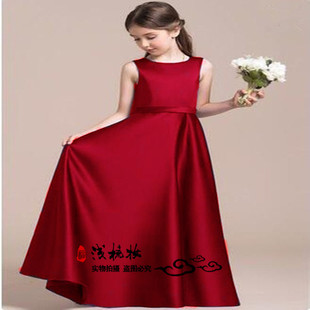 新款紫黑色钢琴礼服儿童公主裙小提琴演出主持人乐团合唱春夏六一