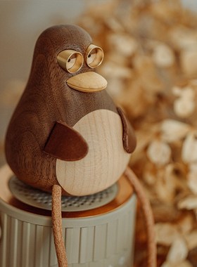 长腿鸟/创木工坊实木装饰品日常送礼家居桌面摆件北欧可爱