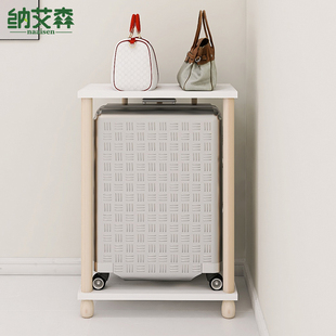 行李箱置物架可放旅行箱阳台拉杆箱收纳架家用行李架实木落地架子