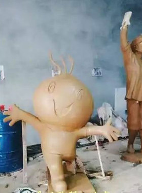 定制店铺门口抽象水饺雕像订迎宾招牌人物定做包子卡通雕塑摆件