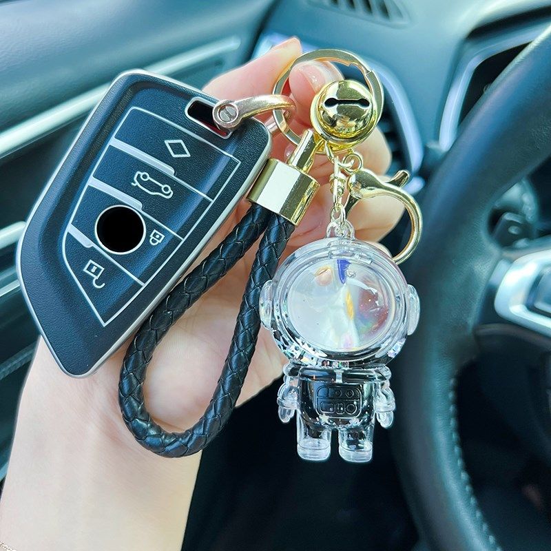 可爱亚克力流沙入油太空人钥匙扣铃铛创意卡通玩偶车钥匙链包挂件,节庆用品/礼品,钥匙扣,淘宝优惠券,粉丝福利购,淘宝优惠卷