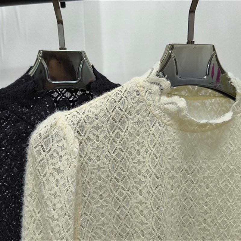 2024秋冬大码蕾丝打底衫弹力内搭长袖针织衫胖MM杏色显白上衣百搭,女装/女士精品,大码内搭,淘宝优惠券,粉丝福利购,淘宝优惠卷