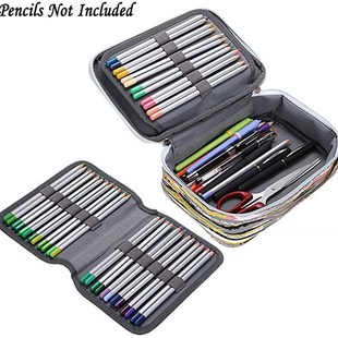 2018新款小清新可装彩铅72色笔袋钢笔收纳袋水彩笔笔帘包邮