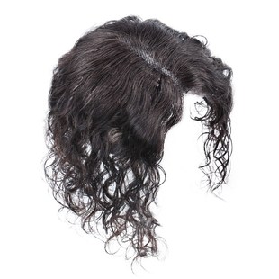 轻薄卷发补头顶白发真发卷发蓬松自然无痕羊毛卷遮盖白发刘海发片