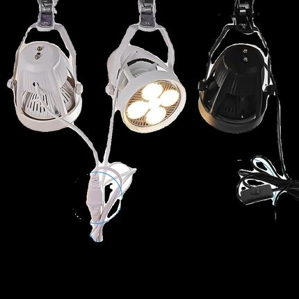 led带夹子婚庆射灯免接线插电式摆地摊可移动补光服装展会夹子灯