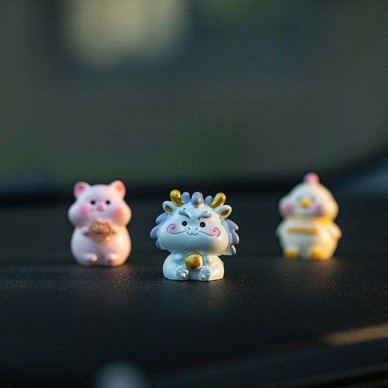 朴房新款可爱十二生肖迷你小动物鼠牛虎兔蛇马羊狗猪静态汽车摆件,汽车用品/电子/清洗/改装,摆件,淘宝优惠券,粉丝福利购,淘宝优惠卷