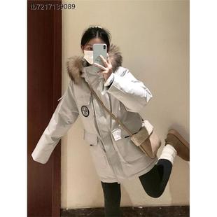 棉衣外套 学生派克服宽松加厚工装 冬季 羽绒棉服女高级感2025年新款