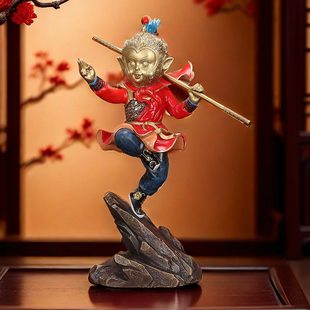 孙悟空齐天大圣摆件金属猴子斗战胜佛铜工艺品客厅办公室生肖礼品