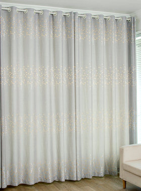 2020新款窗帘卧室客厅田园风格小清新榻榻米北欧简约窗帘灰色蓝色