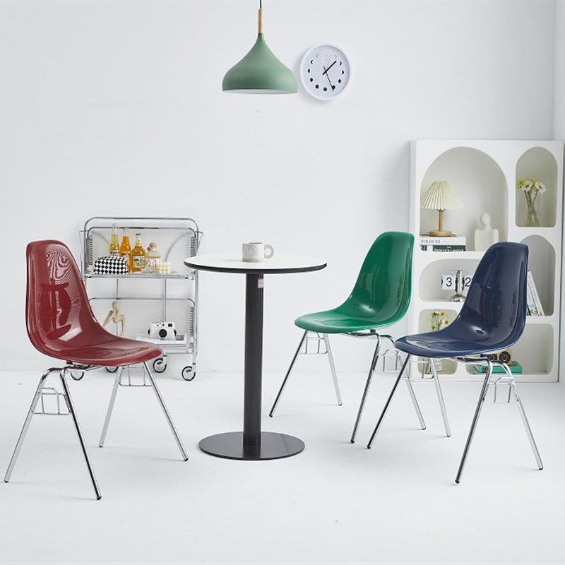 伊姆斯家用餐椅简约北欧中古椅子网红咖啡店靠背凳奶油风可叠放椅,住宅家具,餐椅,淘宝优惠券,粉丝福利购,淘宝优惠卷