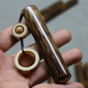 金丝竹手把件实心竹手把件文玩竹子把件玉竹棒高密度玉化金丝竹棍