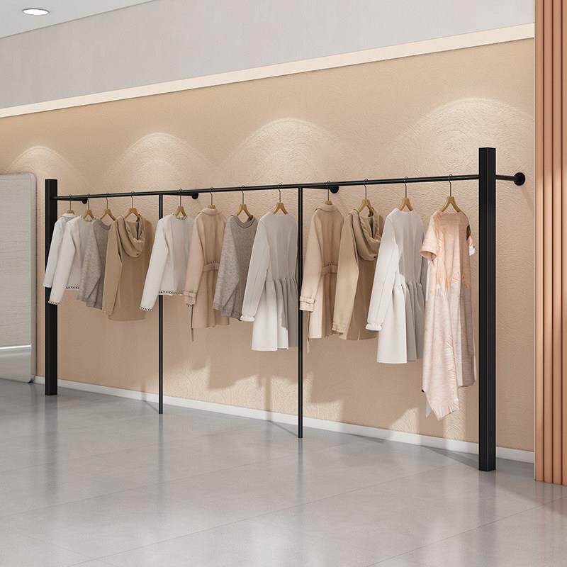 加厚服装店服装展示架货架墙上铁艺陈列架落地架服装挂架子上墙架