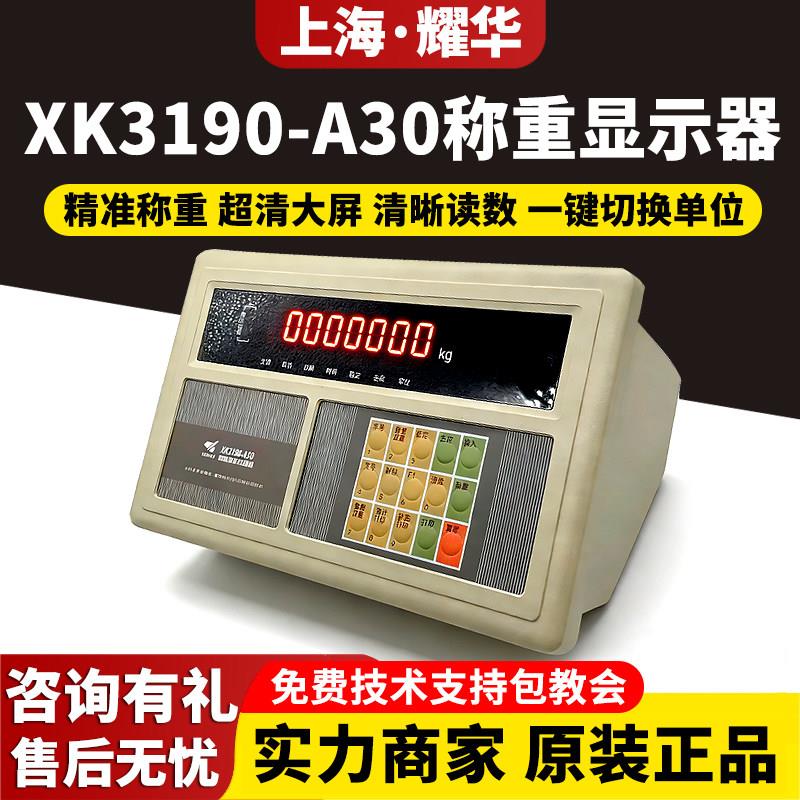 上海耀华XK3190-A30称重仪表头地磅电子台秤表头地上衡称重显示器