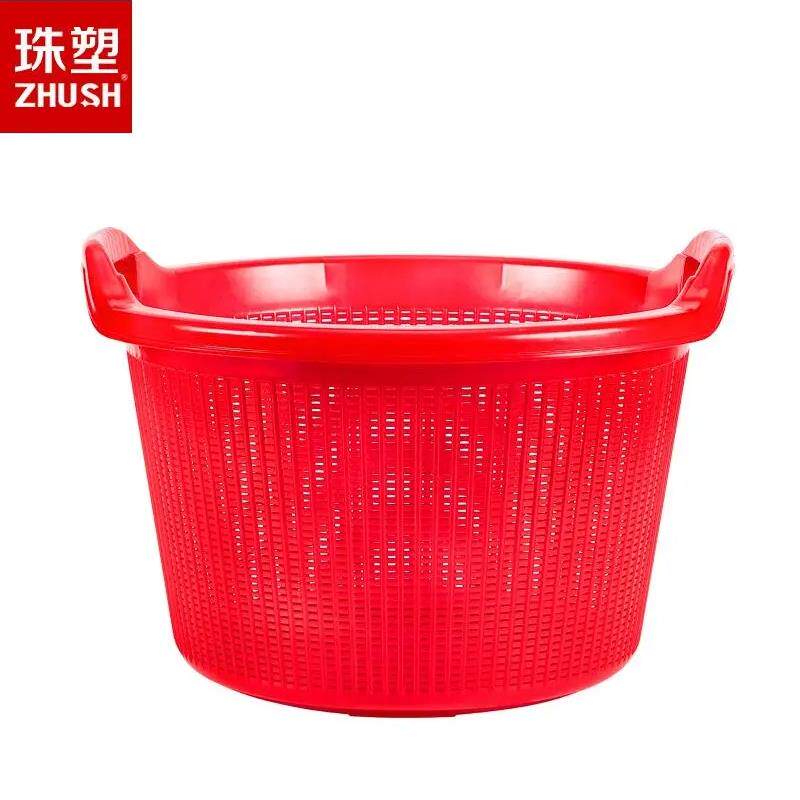 加厚洗米筛家用塑料洗米筐饭店厨房大号淘米洗菜沥水篮圆箩米筛子