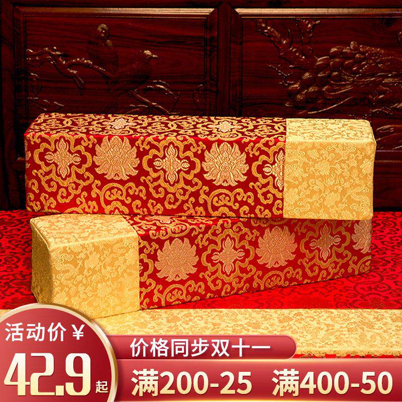 新中式沙发扶手枕红木家具罗汉床靠手中国风长条方枕头长方形边枕