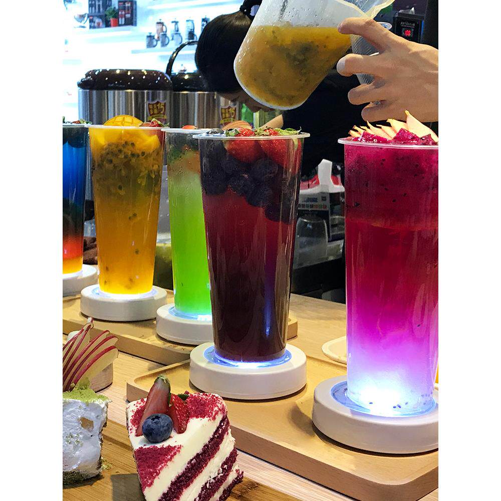 90口径一次性商用700ml注塑杯奶茶杯子塑料冷饮外卖打包杯带盖500