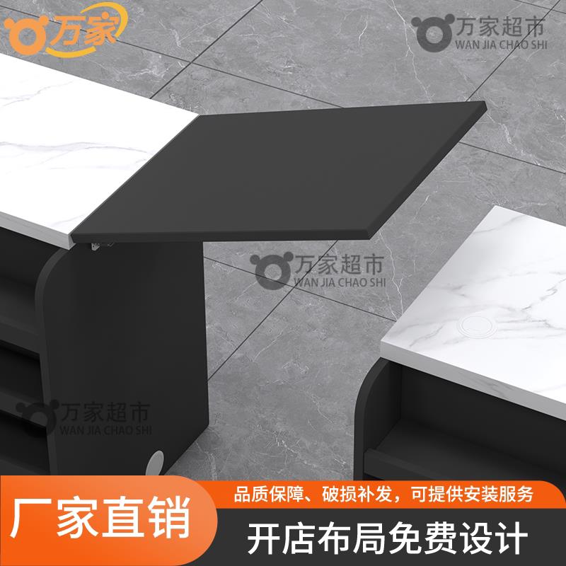 万家挡板柜台回弹挡板前台过道进出隔断上翻板门挡门板收银台吧台