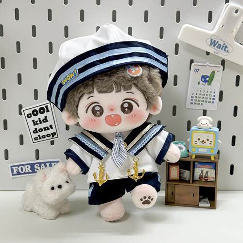 小海军风格20cm棉花娃娃服装 长腿特体25cm30cm专用娃衣