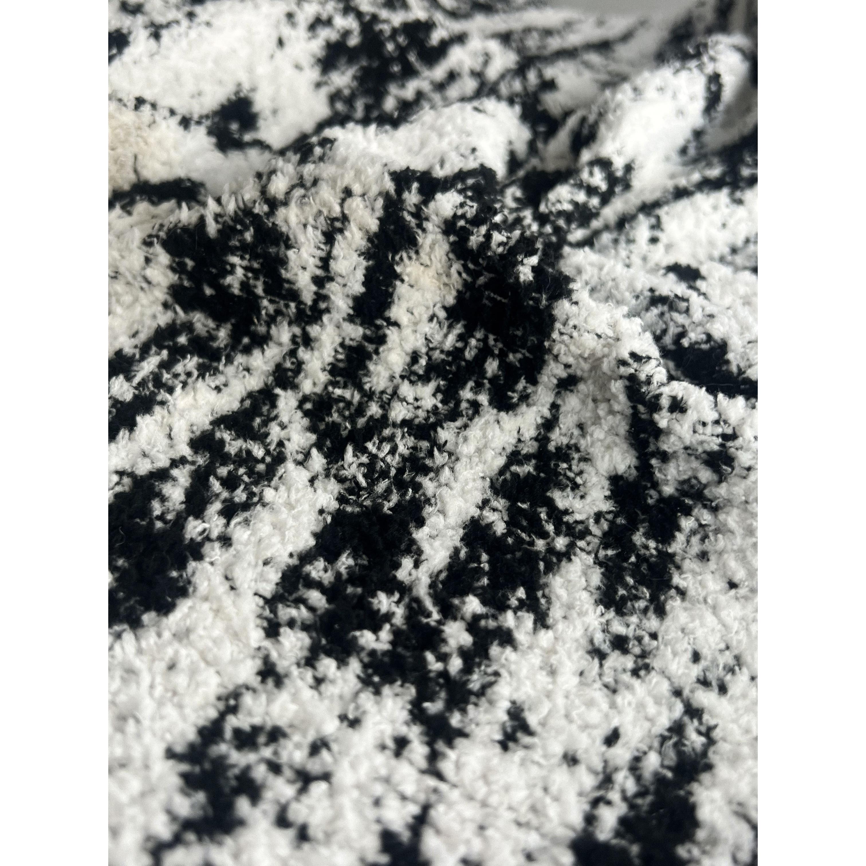 高端黑白水墨雪尼尔加厚沙发布面料抱枕座椅坐垫靠背靠垫柔软舒适