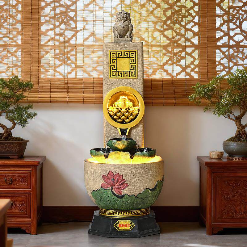 生财流水摆件循环水阳台客厅貔貅造景落地喷泉乔迁开业装饰礼品
