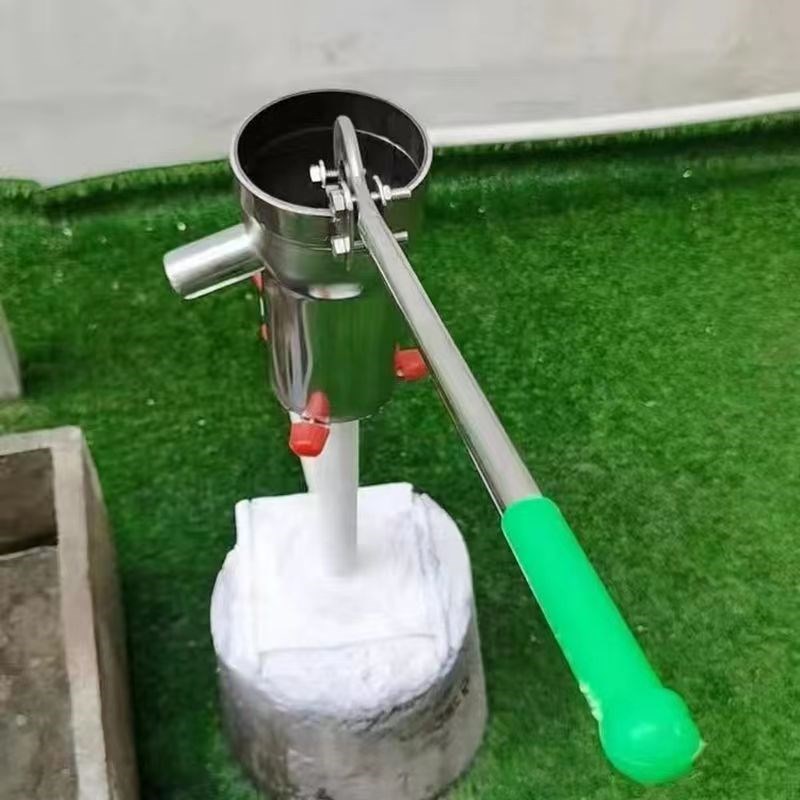 不锈钢摇水泵手动压水井家用摇水机井水井头抽水泵吸水器老式大头