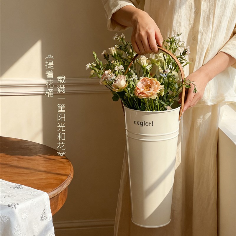 高级感醒花桶抱抱桶花店专用养花鲜花桶插花深水桶装饰大花瓶花盆
