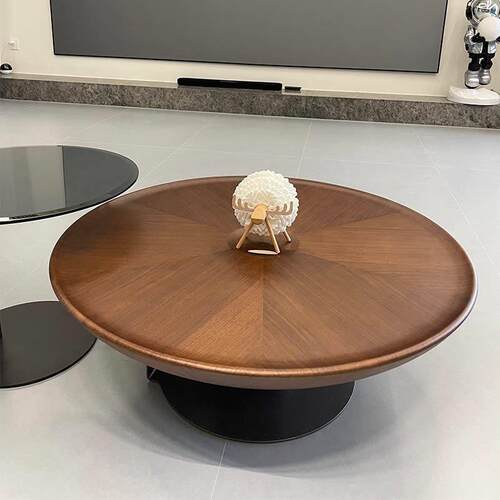 意式极简飞碟圆形茶几现代简约客厅家用小户型创意高级感茶几组合