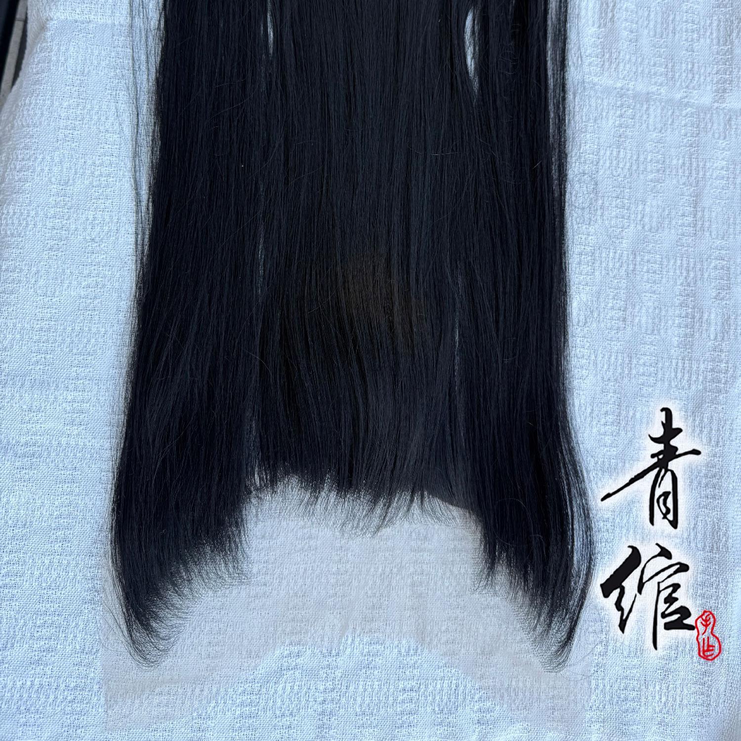 影视蕾丝现代古风手织假发美人尖隐形发际线贴补发片网红浏海片