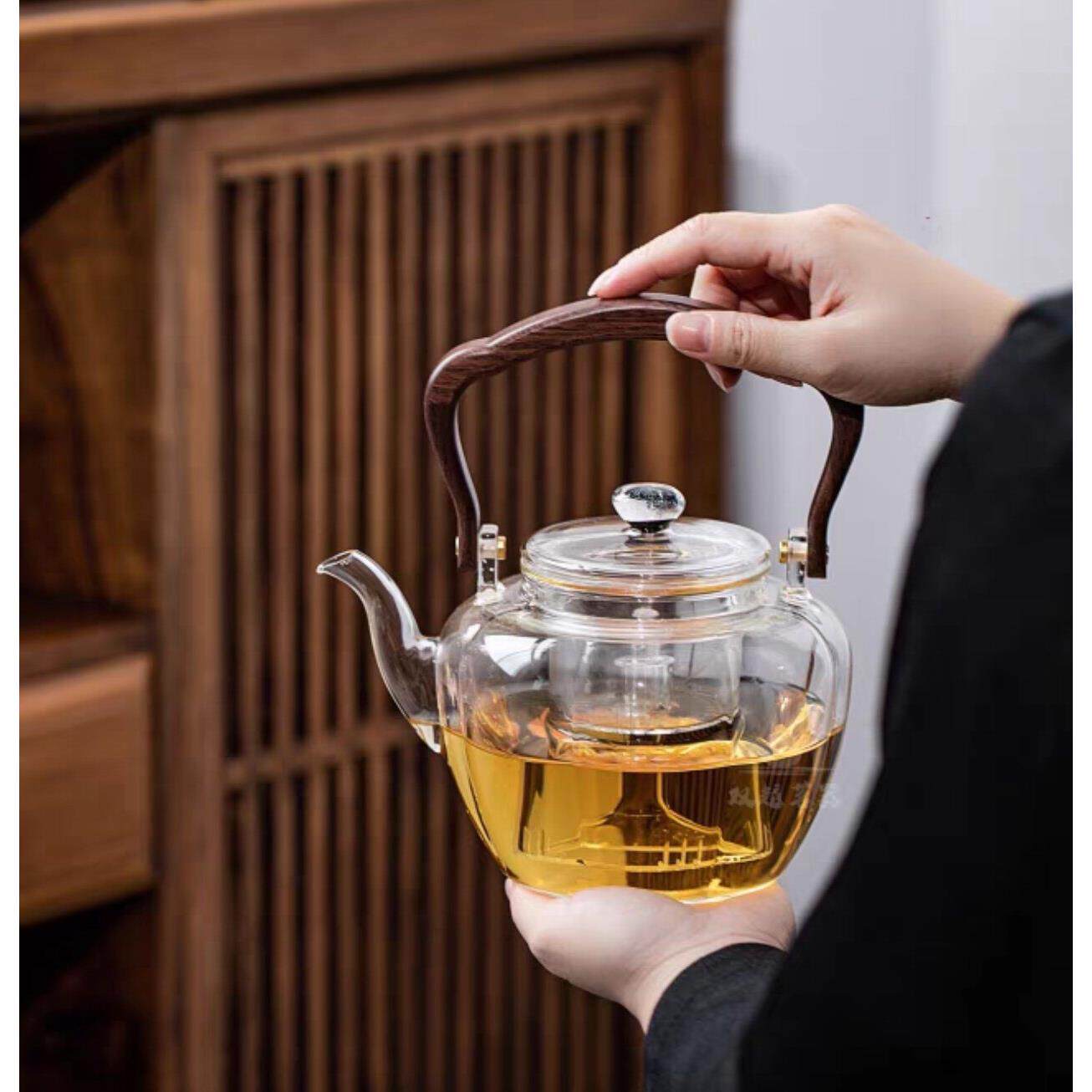 双越茗器玻璃云端壶提梁壶煮茶壶蒸茶壶电陶炉专用1000ml