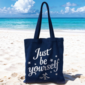 HAN莟 流光银牛仔帆布包烫银新年情人节礼物 yourself Just