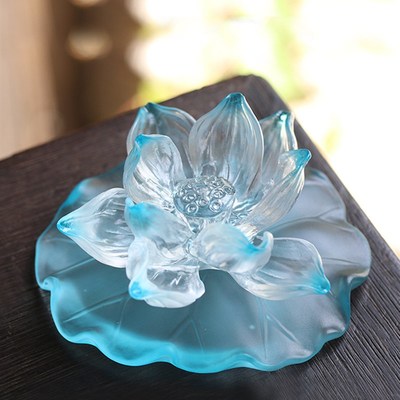 心缘堂琉璃香器【清语莲香】莲花香插饰品摆件香具茶器配件杯垫