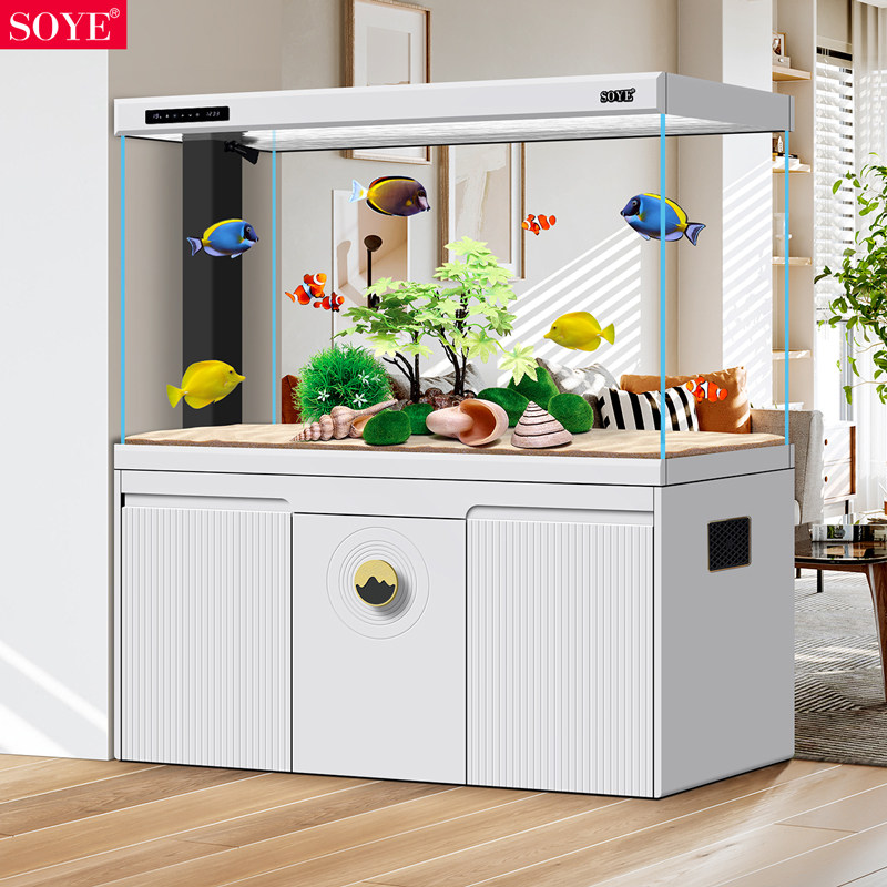 鱼缸客厅生态落地大型底滤2023新款隔断智能屏风家用超白水族箱,宠物/宠物食品及用品,底柜/落地缸,淘宝优惠券,粉丝福利购,淘宝优惠卷