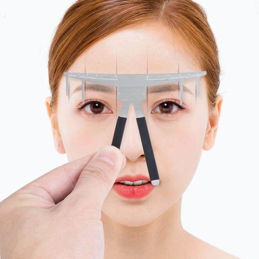 画眉定眉形神器画眉神器三点定位眉形眉尺不锈钢材平衡尺全套新款