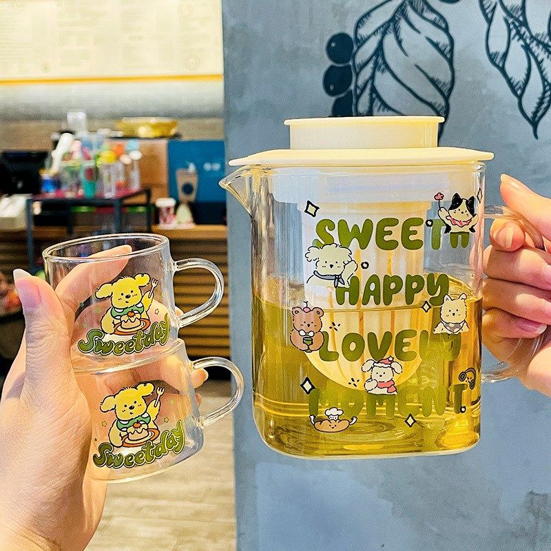 家用可加热高硼硅玻璃杯可煮养生杯茶水分离泡茶水杯花茶果茶杯子