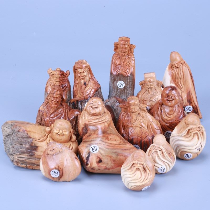 精品太行崖柏纯手工随型观音弥勒达摩手把件书茶桌木雕工艺小摆件,家居饰品,木雕,淘宝优惠券,粉丝福利购,淘宝优惠卷