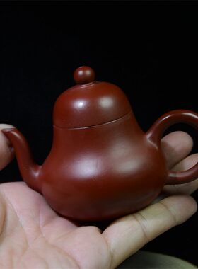水平壶潮州朱泥纯全手工手拉壶潮汕紫砂壶家用工夫泡茶壶吴建强
