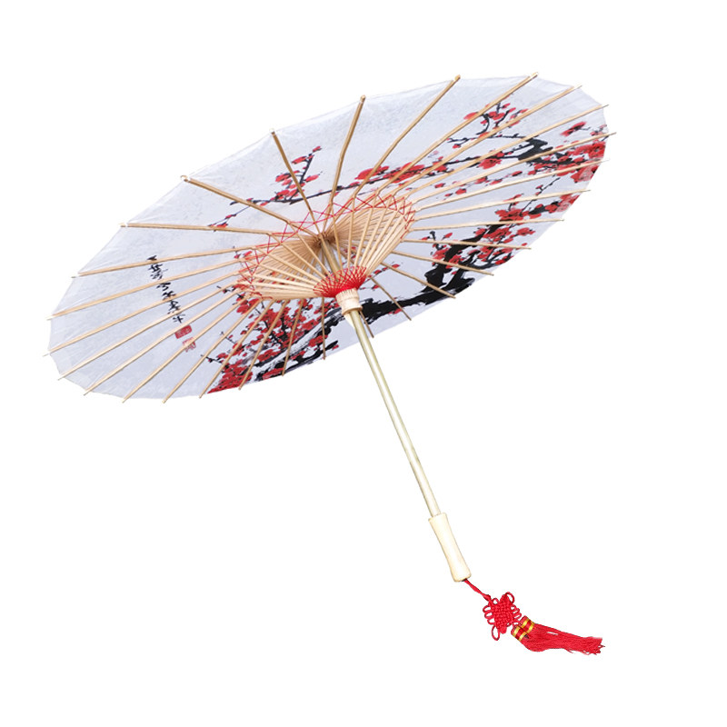 油纸伞女古风防雨伞 纯手工传统道具伞 汉服伞古装纸伞桐油伞满穿
