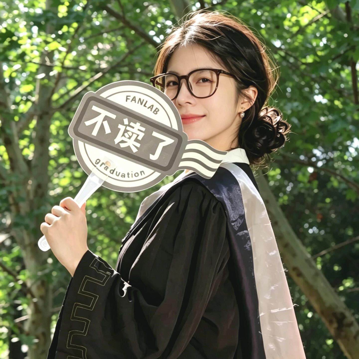 毕业扇子拍照道具装饰氛围感打板转场电影板大学毕业场景拍摄神器