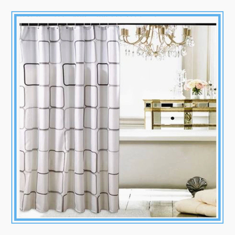 巧妹妹瑞士方格涤纶铜扣眼浴帘防霉防水加厚浴室布卫生间浴帘窗帘,家庭/个人清洁工具,浴帘,淘宝优惠券,粉丝福利购,淘宝优惠卷
