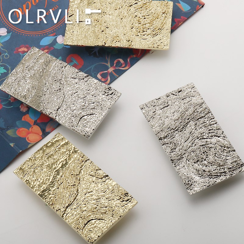 olrvli黄铜艺术款小拉手法式中古浮雕柜子金色镍银色把手设计师款
