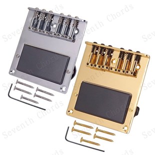 双线圈安装孔TELE电吉他琴桥TL拉弦板弦桥带封闭双线圈 左右弦码