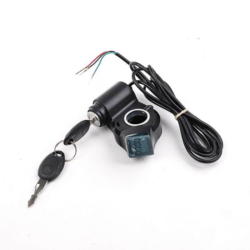 电动车数字电压表 带钥匙电子门锁开关宽压 36v48v60v72v LED数显