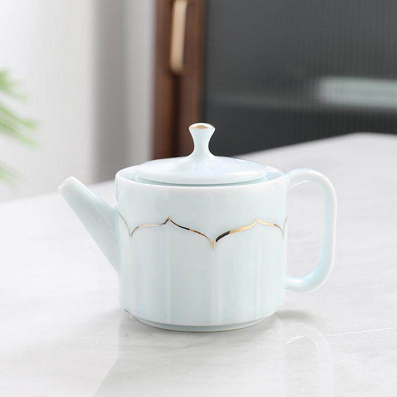 钿隆青瓷单壶中式陶瓷茶具配件小茶壶家用个人泡茶器喝茶壶定制